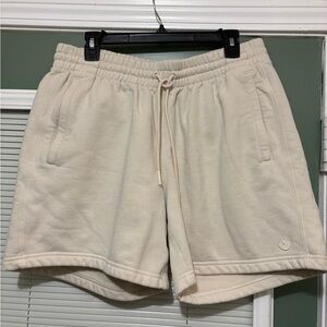Adidas Off White French Terry Boyfriend Sweat Shorts Sz Large